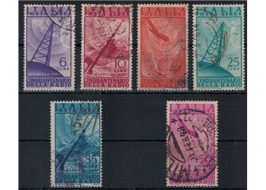 ITALY 1947 Radio (airmail) 6v used
