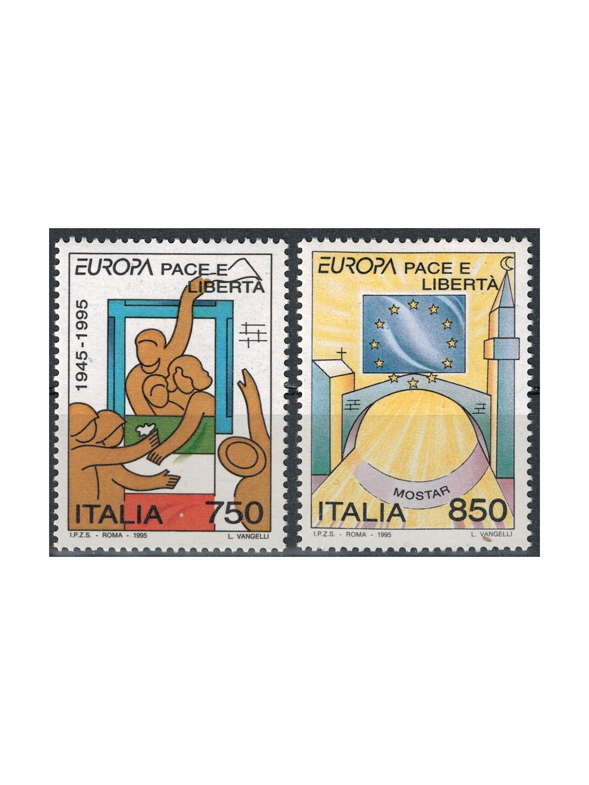 ITALIA 1995 Europa 2v MNH**