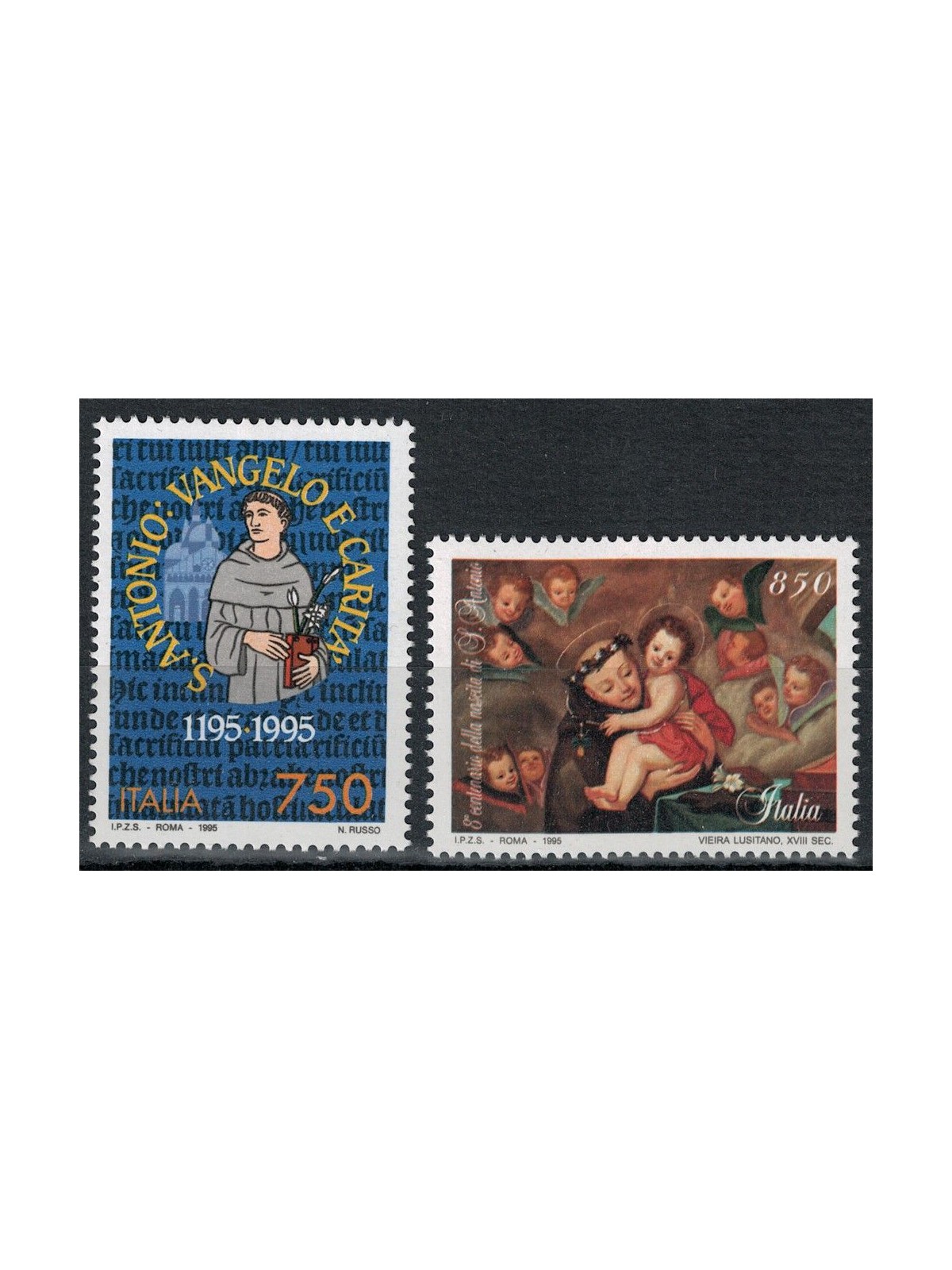 ITALY 1995 Saint Anthony of Padua 2v MNH**