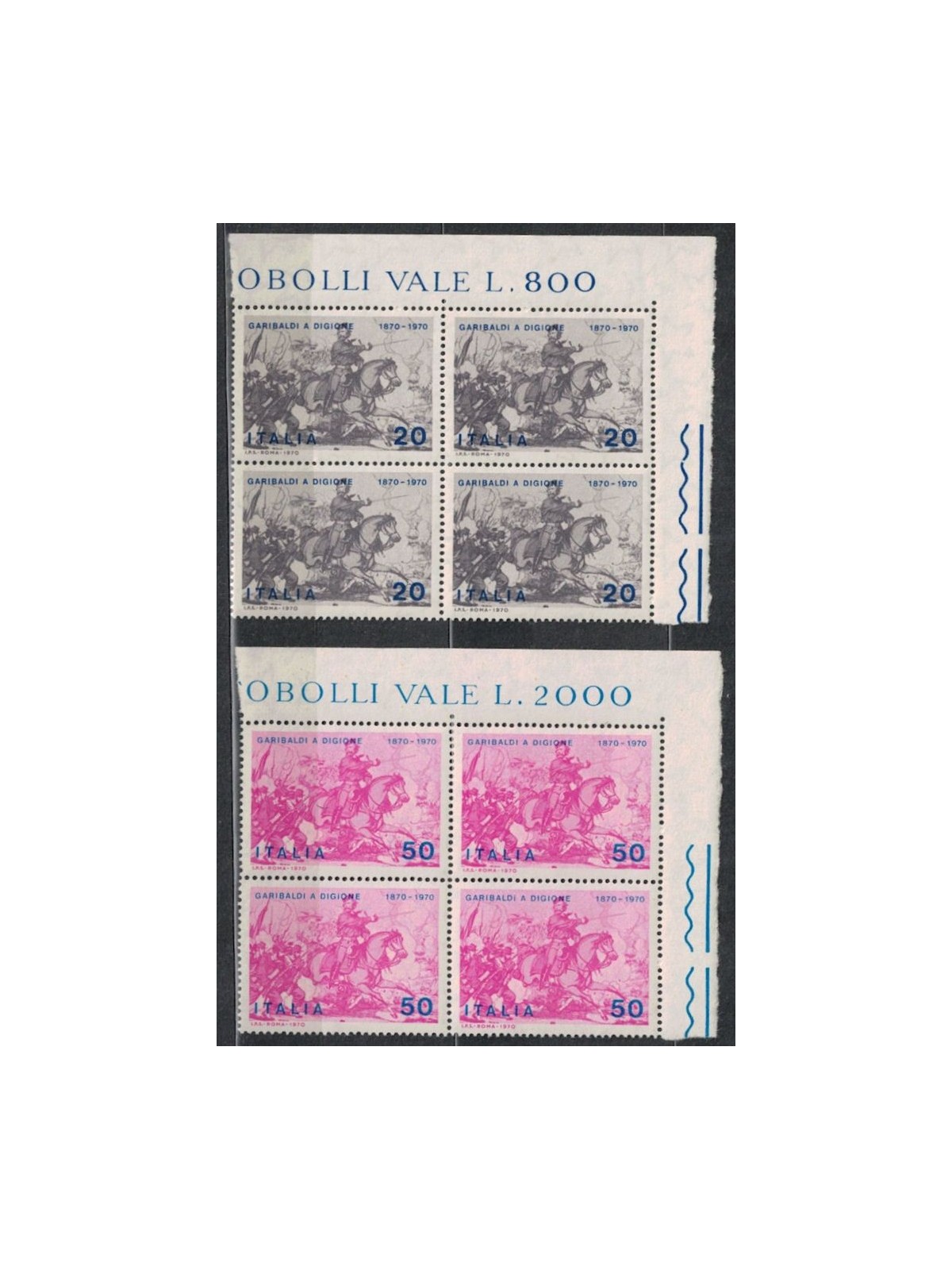 ITALIA 1970 Guerra franco-prussiana 2v in quartina MNH**