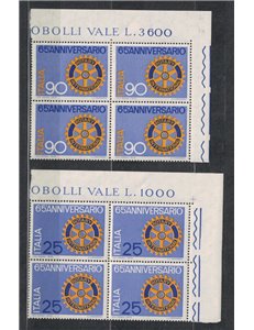 ITALY 1970 Rotary Club 2v in quartets MNH**
