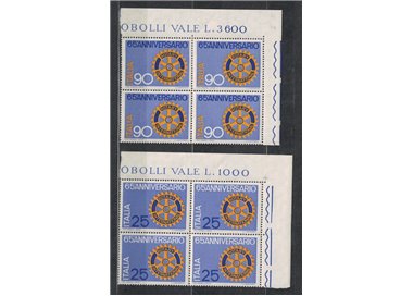 ITALY 1970 Rotary Club 2v in quartets MNH**