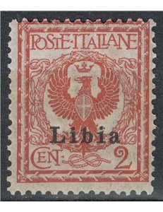 LIBYA 1912-17 2c brown red MH*
