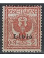 LIBIA 1912-17 2c rosso bruno MH*