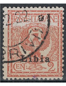 LIBYA 1912-17 2c brown red us