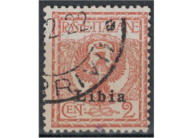 LIBIA 1912-17 2c rosso bruno us