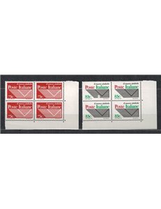 ITALY 1995 Italian Postal Service in block of four 2v MNH**
