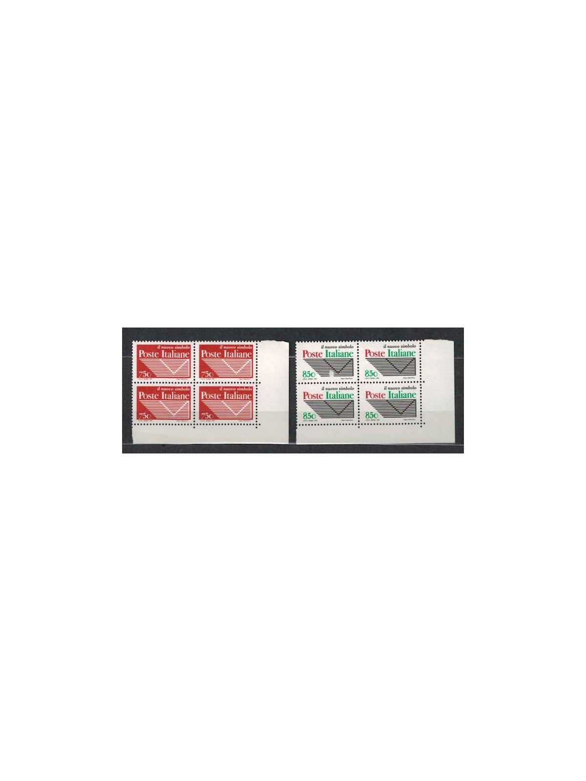 ITALIA 1995 Ente Poste Italiane in quartina 2v MNH**