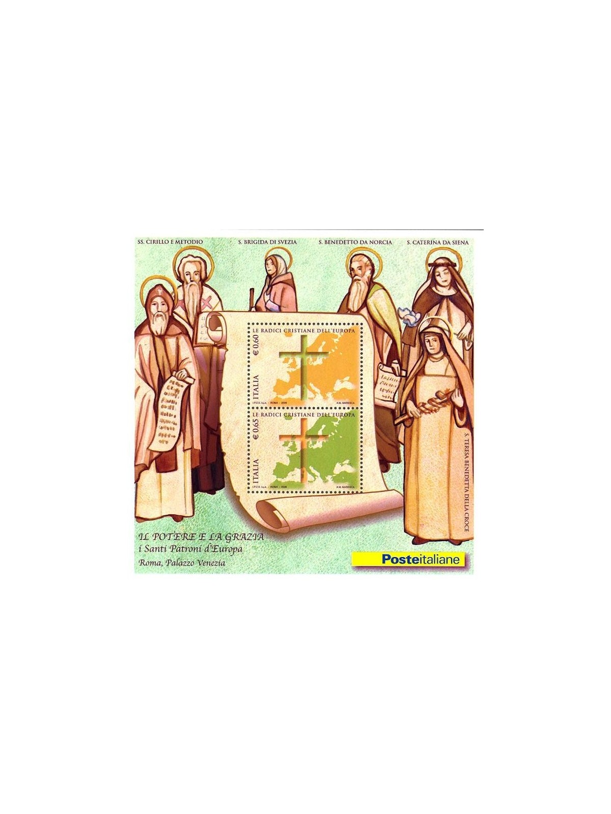 ITALY 2009 Patron Saints of Europe s/s MNH**