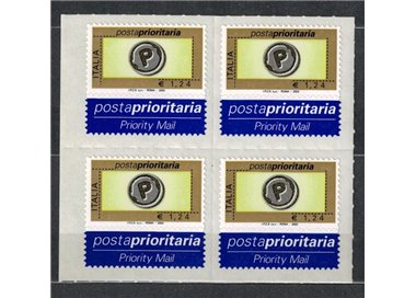 ITALIA 2003 Posta prioritaria € 1,24 in quartina MNH**