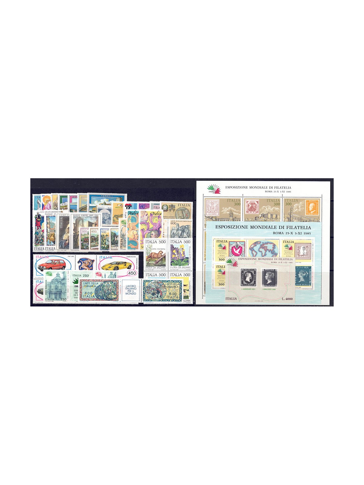 ITALY 1985 Complete Year 40v + 3 s/s MNH**