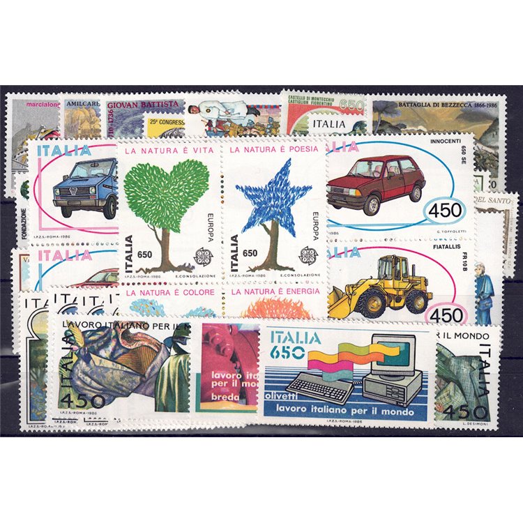 ITALY 1986 Complete Year 42v MNH**