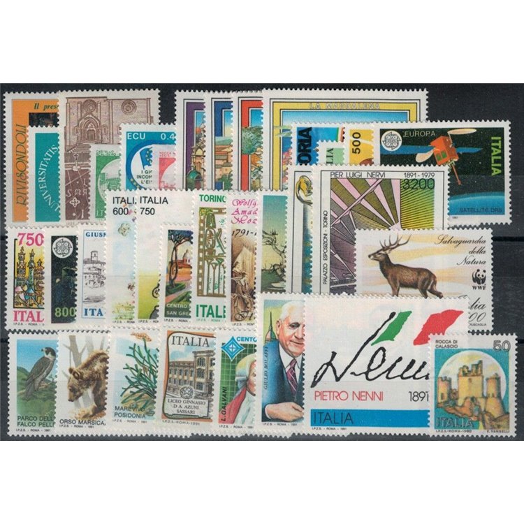 ITALIA 1991 Annata Completa 35v MNH**