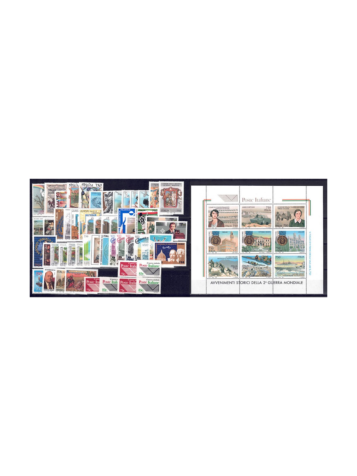 ITALY 1995 Complete Year 54v + 1 s/s MNH**