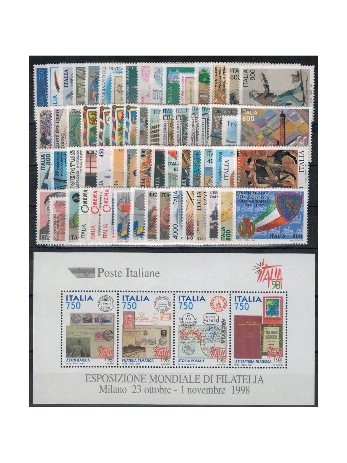 ITALY 1997 Complete Year 64v + 1 s/s MNH**