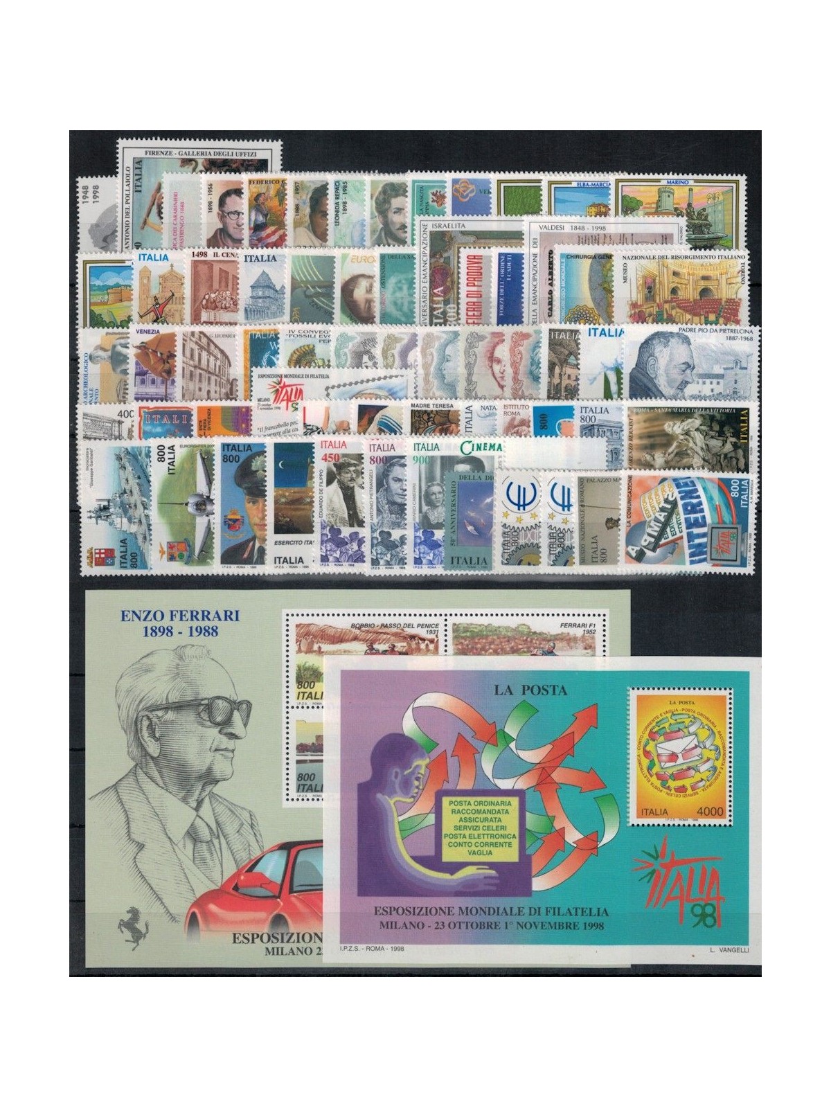 ITALY 1998 Complete Year 63v + 2 s/s MNH**