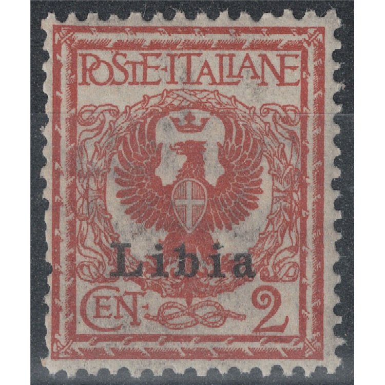 LIBIA 1912-17 2c rosso bruno MNH**