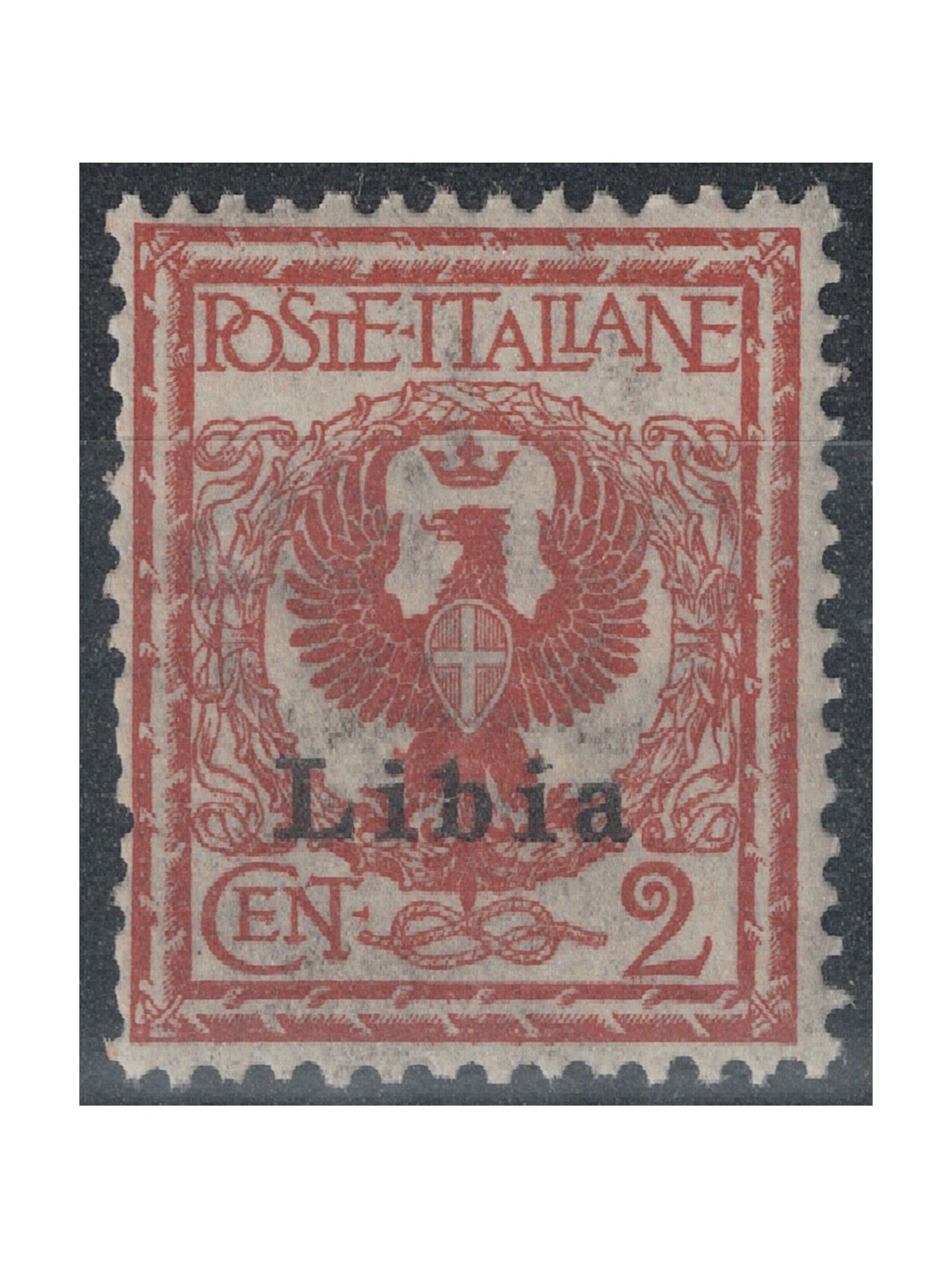 LIBYA 1912-17 2c brown red MNH**