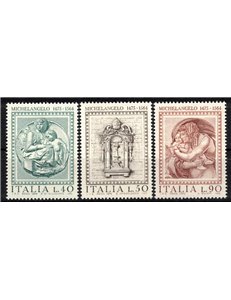 ITALIA 1975 Michelangelo Buonarroti 3v MNH**
