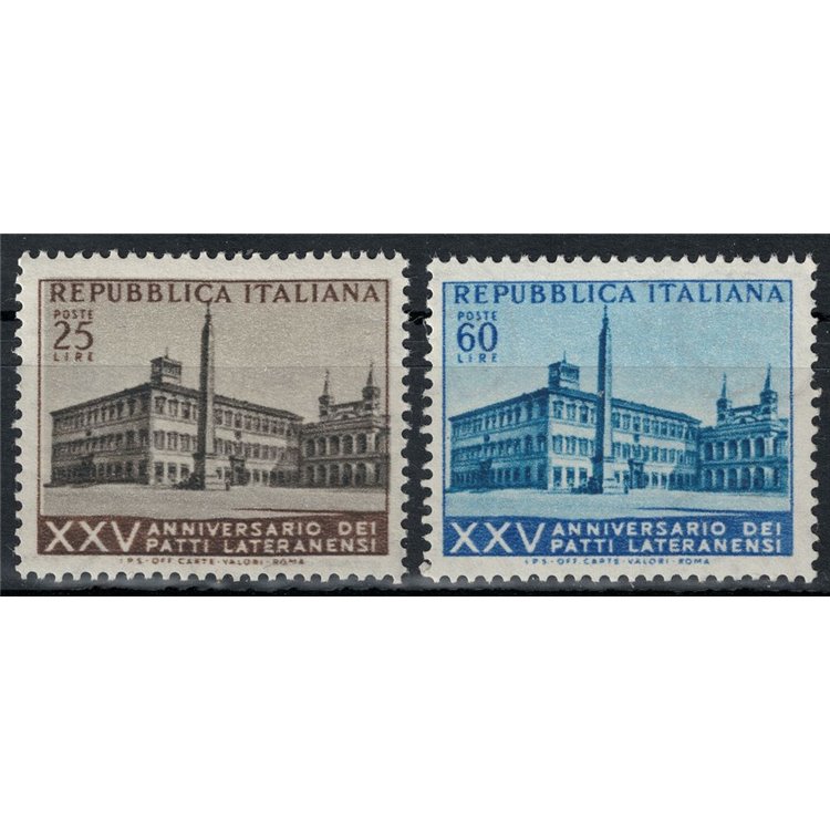 ITALY 1954 Lateran Pacts 2v MNH**