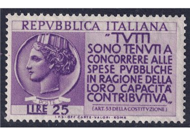 ITALIA 1954 Denuncia dei redditi MNH**