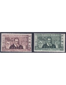 ITALIA 1954 Centenario Marco Polo 2v MNH**