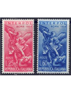 ITALY 1954 Interpol 2v MNH**