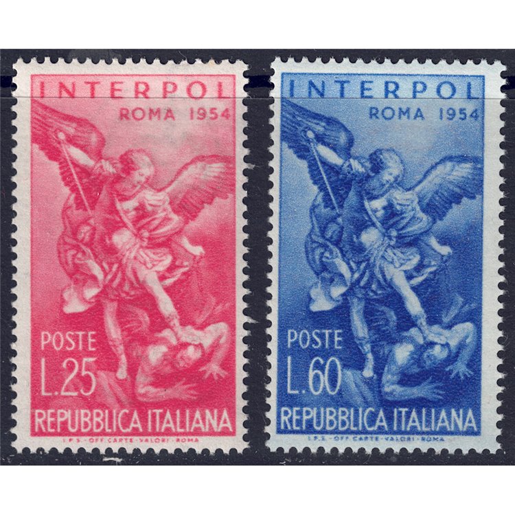 ITALIA 1954 Interpol 2v MNH**