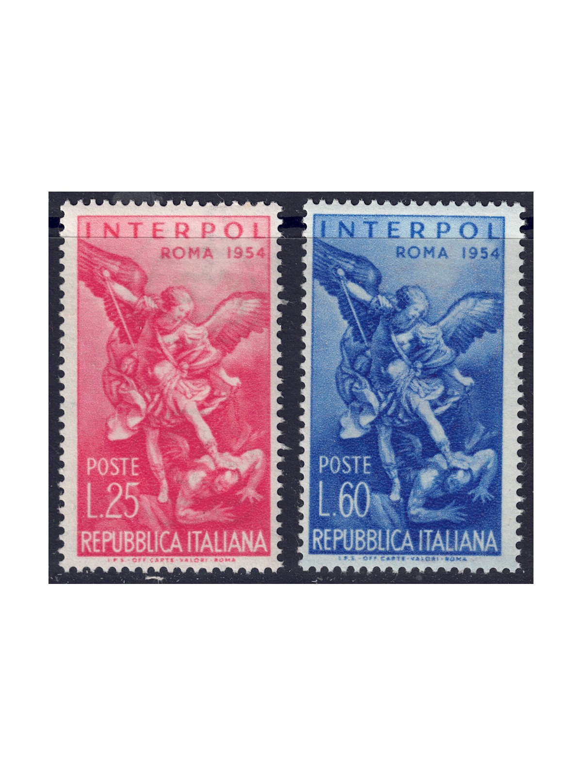 ITALIA 1954 Interpol 2v MNH**