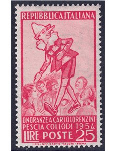 ITALY 1954 Collodi, Pinocchio MNH**