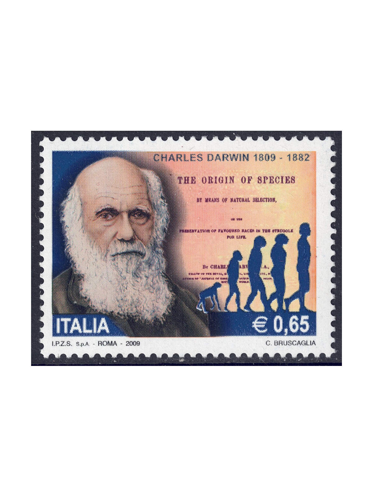 ITALIA 2009 Charles Darwin MNH**