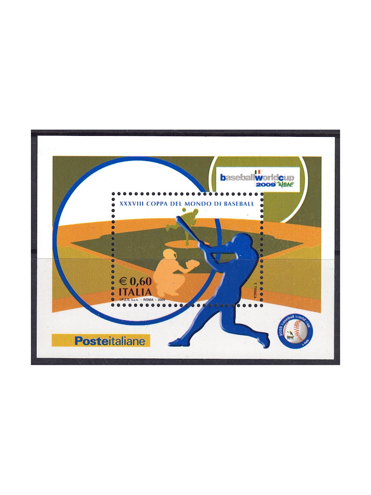 ITALIA 2009 Baseball BF MNH**