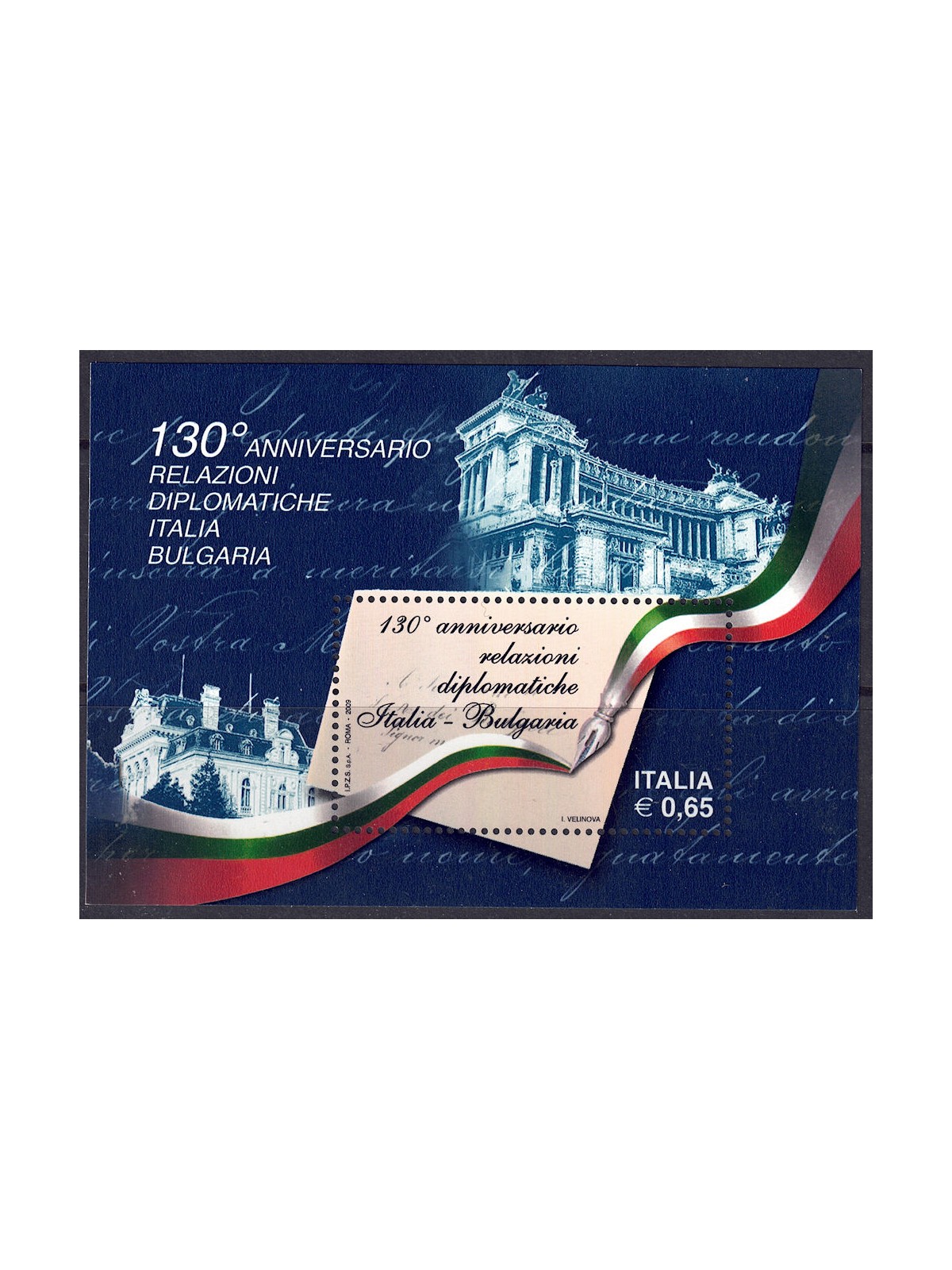 ITALY 2009 Diplomatic relations s/s MNH**