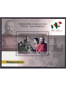 ITALIA 2011 Giuseppe Garibaldi BF MNH**