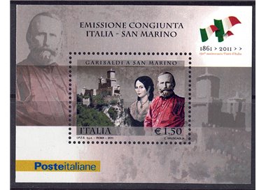 ITALIA 2011 Giuseppe Garibaldi BF MNH**