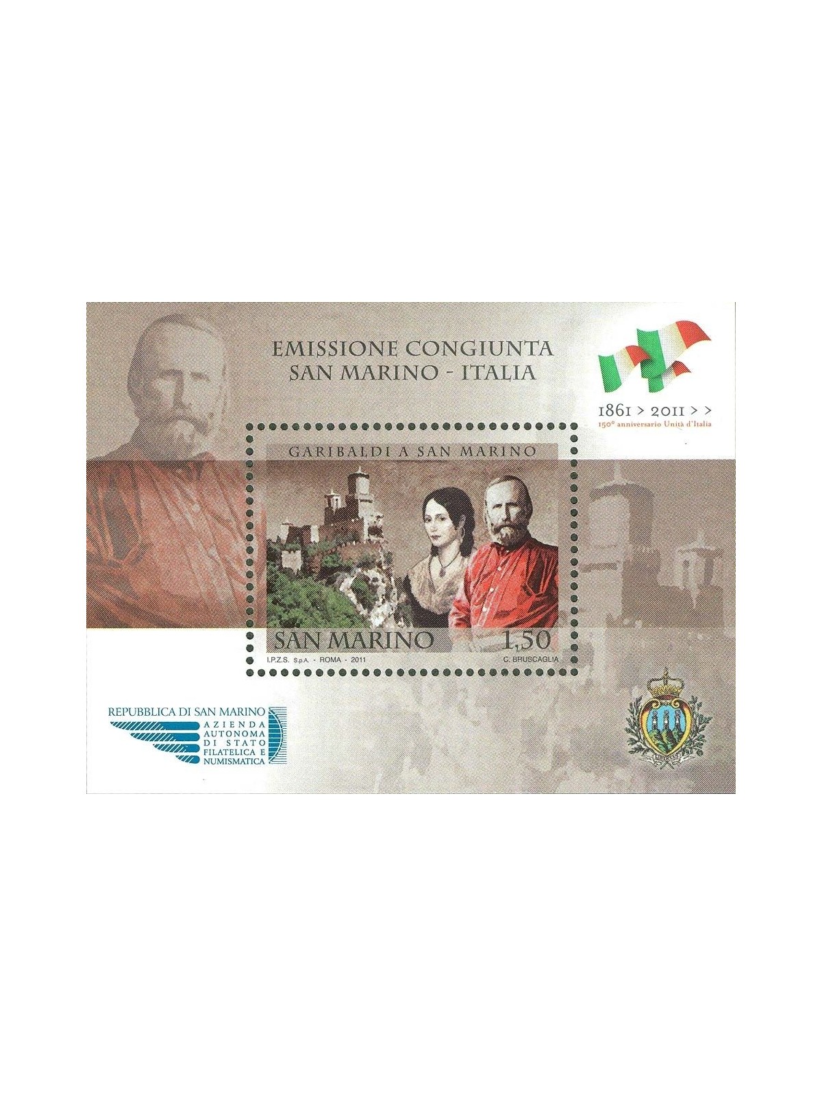 SAN MARINO 2011 Giuseppe Garibaldi BF MNH**
