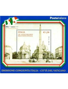 ITALY 2011 Unification of Italy (Piazza del Popolo) s/s MNH**