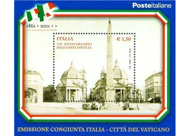 ITALY 2011 Unification of Italy (Piazza del Popolo) s/s MNH**