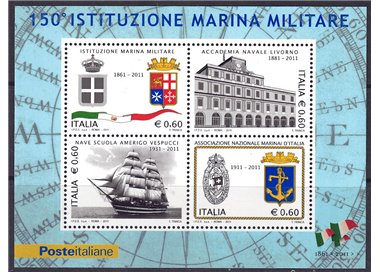 ITALIA 2011 Marina militare BF MNH**
