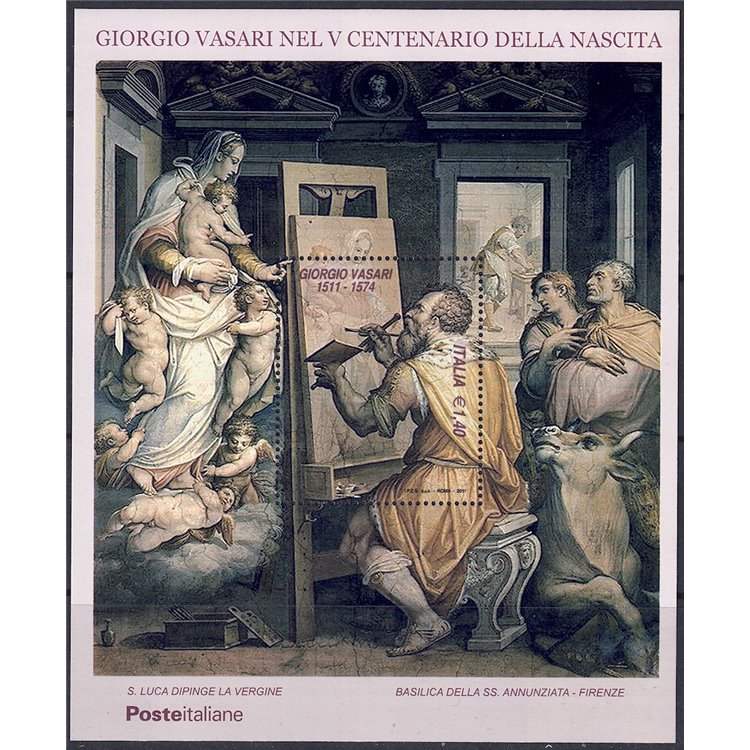 ITALIA 2011 Giorgio Vasari BF MNH**