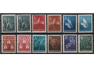 TRIESTE B 1950 Domestic animals 12v MH*