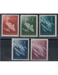 TRIESTE B 1950 Tax stamps, fish 5v MH*