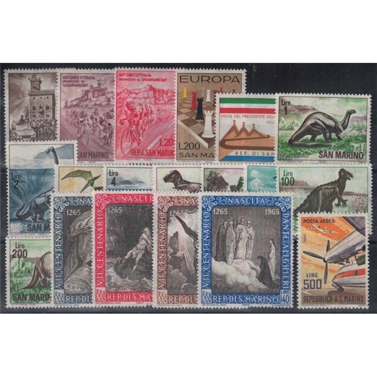 SAN MARINO 1965 Complete year 19v MNH**