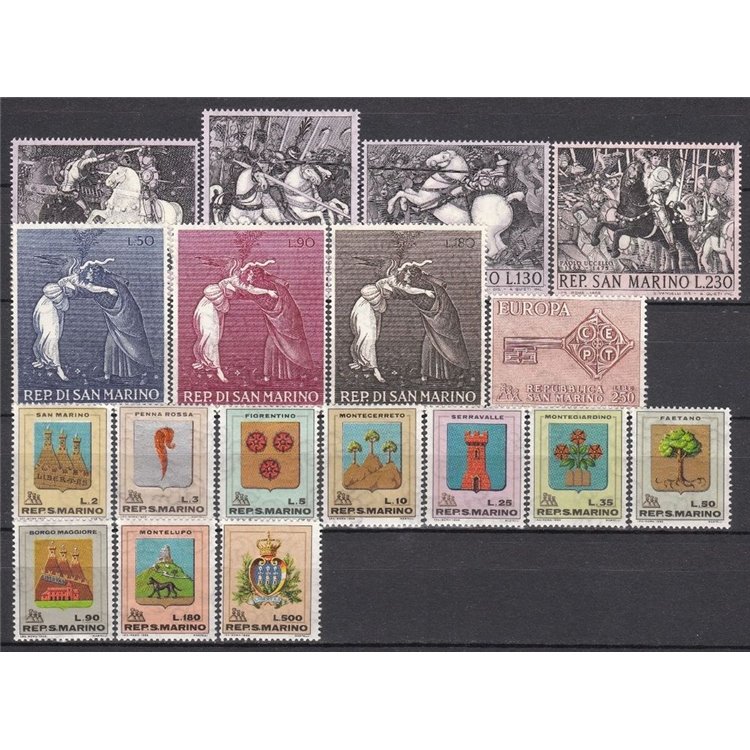 SAN MARINO 1968 Complete year 18v MNH**