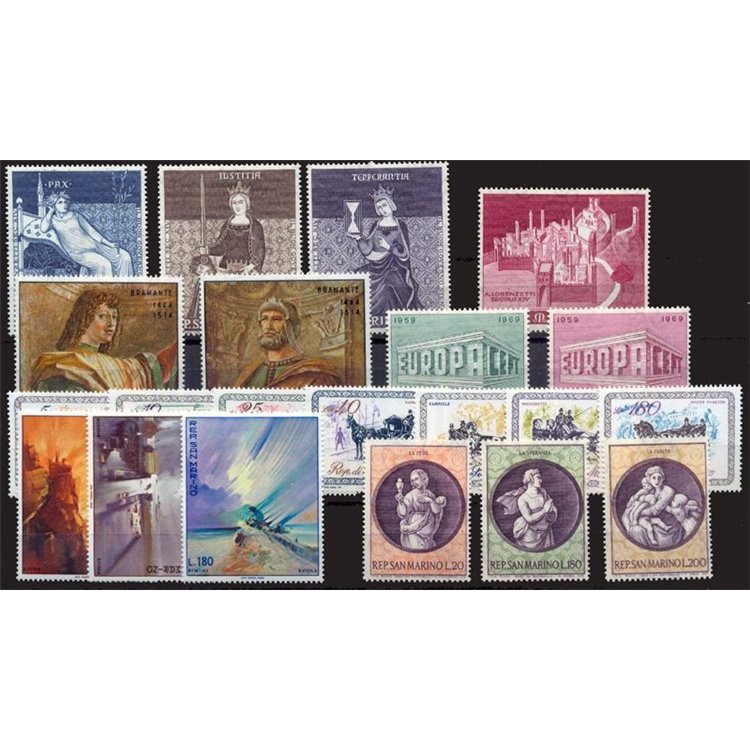 SAN MARINO 1969 Annata completa 21v MNH**