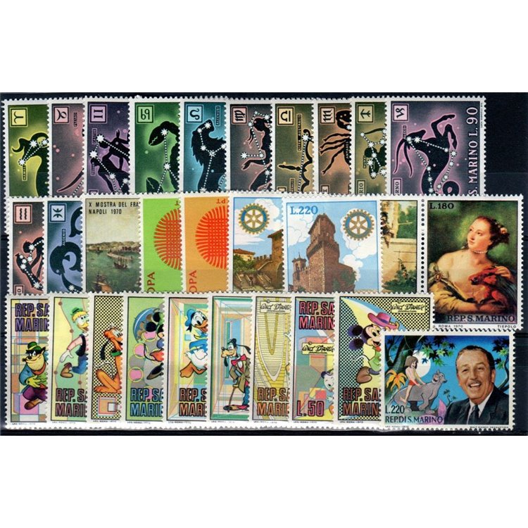 SAN MARINO 1970 Complete year 30v MNH**