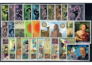 SAN MARINO 1970 Complete year 30v MNH**