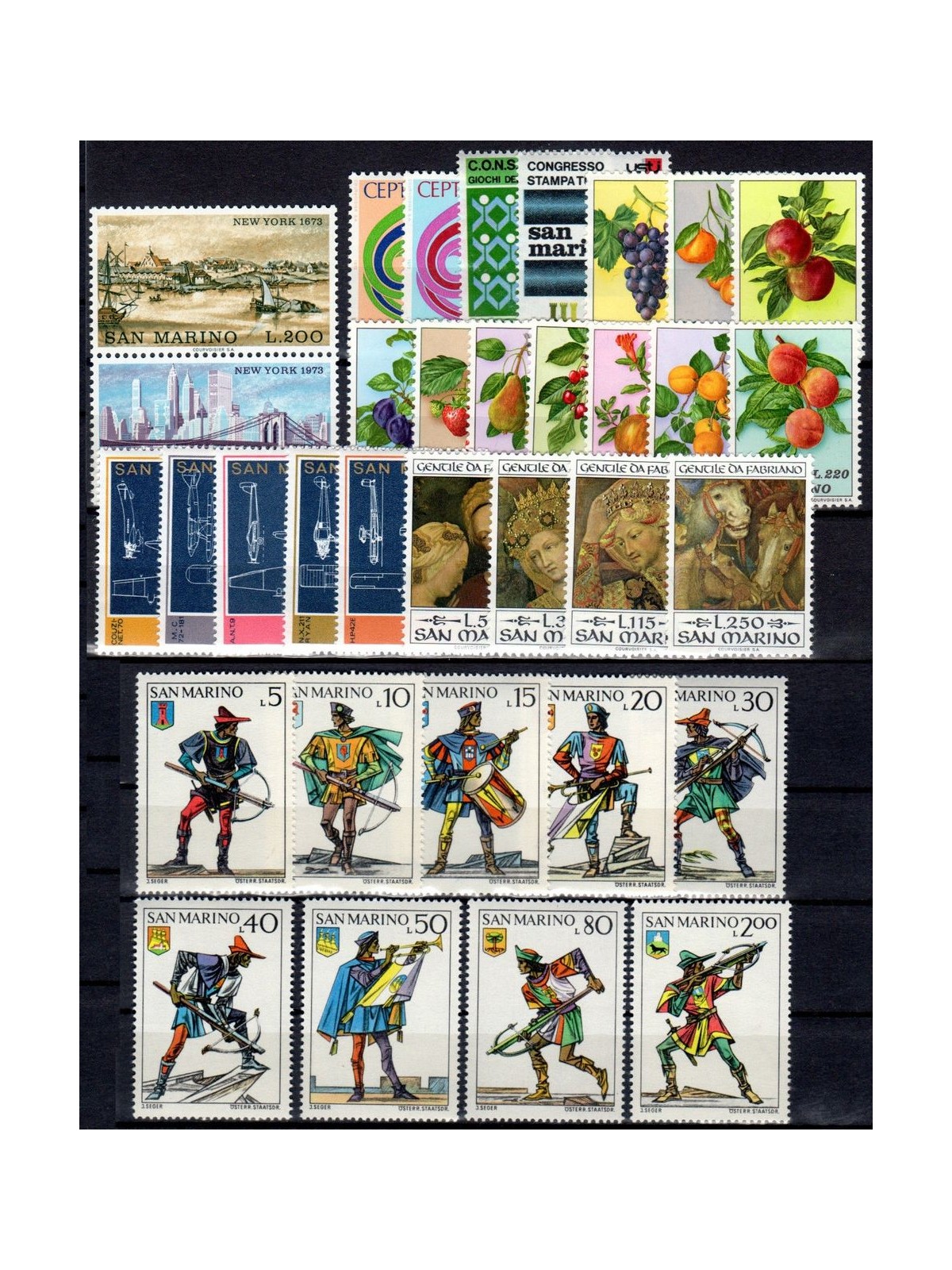 SAN MARINO 1973 Complete year set 34v MNH**