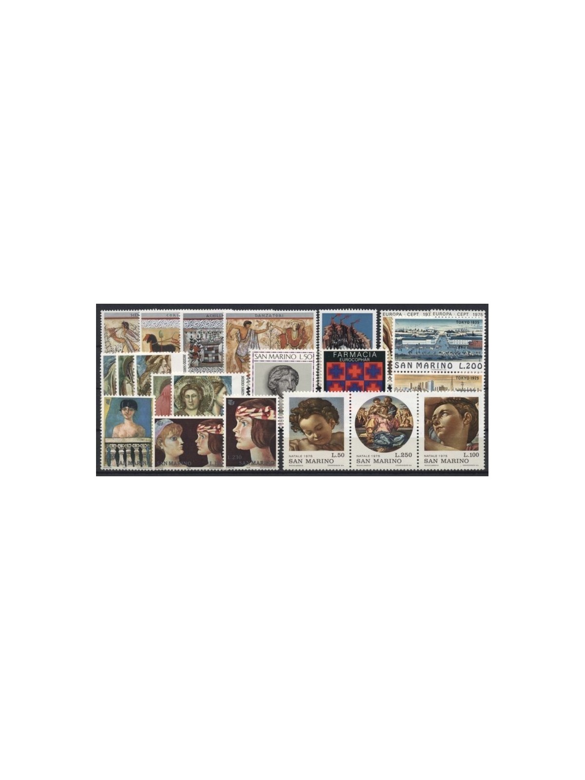 SAN MARINO 1975 Complete year set 22v MNH**