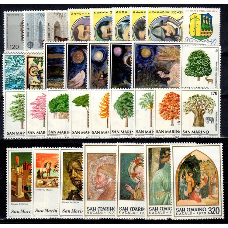 SAN MARINO 1979 Complete year set 33v MNH**